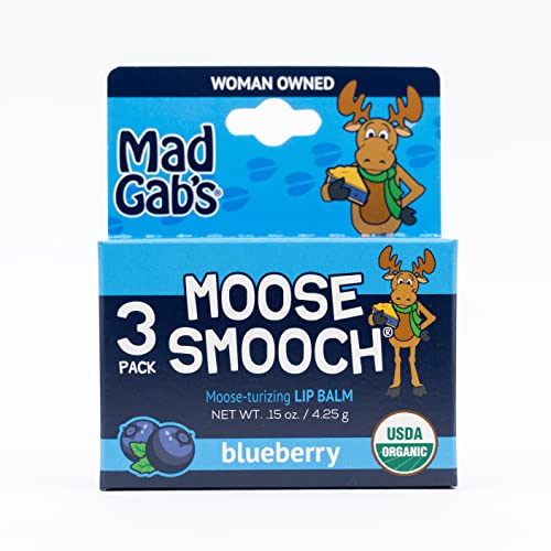 Mad Gab's Хидратиращ, натурален и органичен Moose Smooch Blueberry 3 опаковки