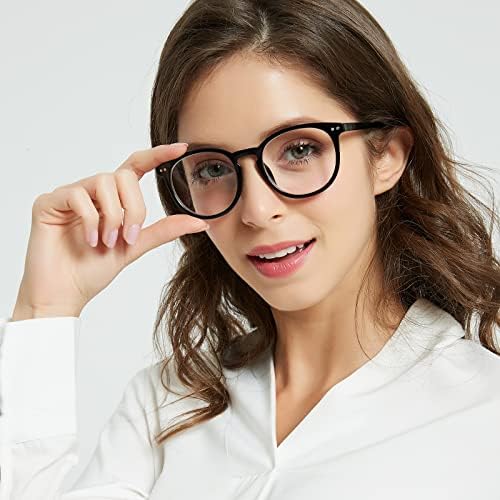 Kerecsen 5 Опаковки Очила за четене за Жени с кутия пролетта на електрически вериги, Модерни Кръгли Дамски Очила за четене