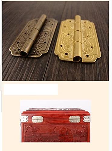 LHLLHL 2 бр Златни Панти Железни Декоративни Старинни Дървени Бижута за Подарък Кутия за Вино Калъф Мебелни Аксесоари (Цвят: сив)