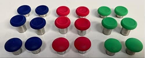 6 Опаковки в 3 цвята! Капачки за джойстик Thumb Stick за Xbox One Elite Controller Series 1 (в Червено)