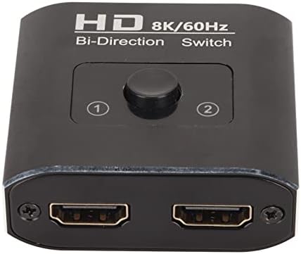 HDMI превключвател Двупосочни, Сплитер HDMI 1080P 8K, скорост от до 48 Gb/s, 2 x 1 или 1 x 2 HD Мултимедиен интерфейс, Преминете на дисплея