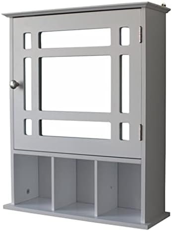 Шкаф за баня SAWQF с Една Като Три Отделения за съхранение и Никелирани дръжки в Бял цвят Лесен за инсталиране