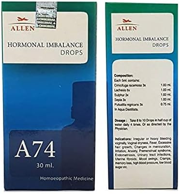 Allen A74 Флакон за капки от хормонален дисбаланс обем 30 мл