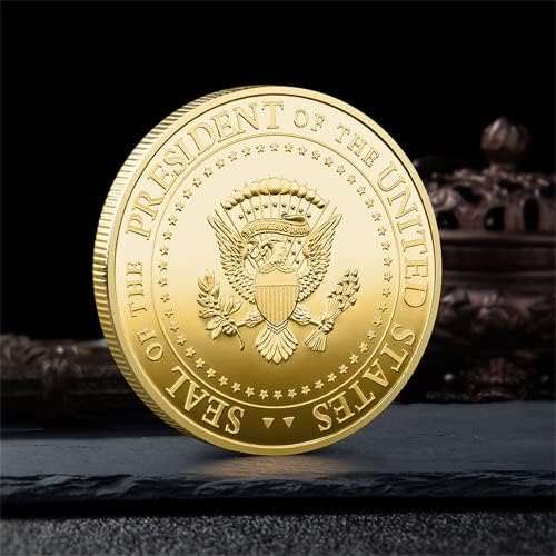 2021-2025 два цвята Възпоменателна Златна монета на Тръмп, Медал Вызовная монета, Иконата на Президента на САЩ Тръмп, Сребърни монети, колекционерски