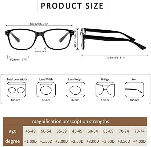 Kerecsen 5 Опаковки Модни Очила За Четене На Пружинном Тема Със Стилен Модел За Четене