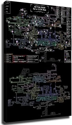Карта на Хелоуин Платно Картина Художествен Плакат видео игра Кухи Рицар на Изображението HD Печат на Плакат Ретро Рисувани