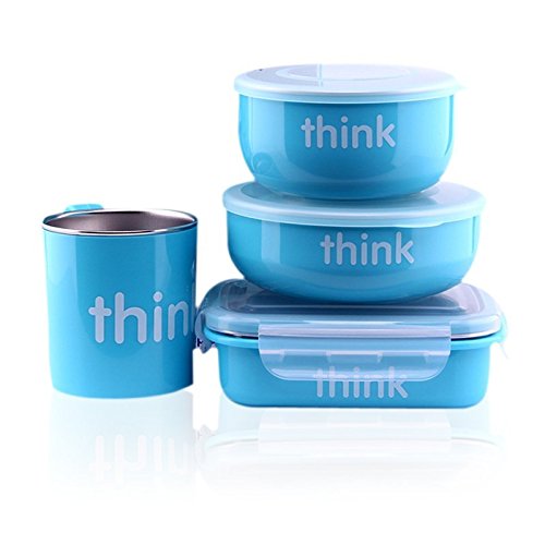 thinkbaby - Пълен Комплект за хранене, която не съдържа BPA, светло синьо