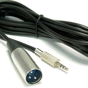 В КОМПЛЕКТ с 6-крак съединители XLR към 3,5-миллиметровому штекерному кабел TRS (Балансиран звук), 10 бр.