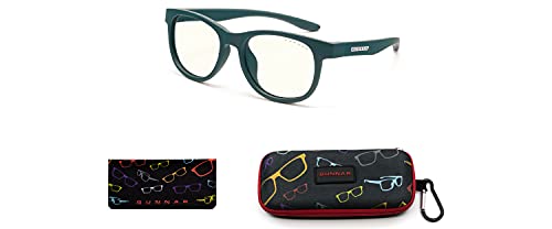 GUNNAR - Игрални и компютърни очила премиум-клас за деца (4-8 години) - Блокират 65% синя светлина - Връх, Тюркоаз, Кехлибарен оттенък