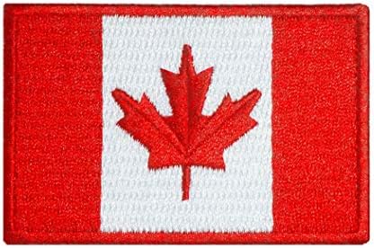 Графична Прах Канадски Флаг, На Бродирани Желязо Нашивке Апликация Канадски Кленов Лист Национална Емблема На Раница, Яке Костюм Униформи