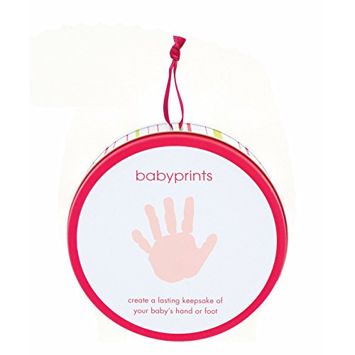 Набор от Pearhead Babyprints за печат Отпечатъци на ръцете или на краката на Новородено бебе с Жестянкой за съхранение на