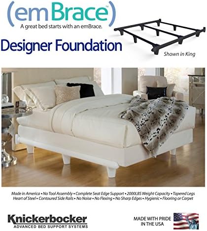 Дизайнерски тонален крем Knickerbocker Прегръдка - Кралски размер Рамка на легло бял цвят - сверхпрочный