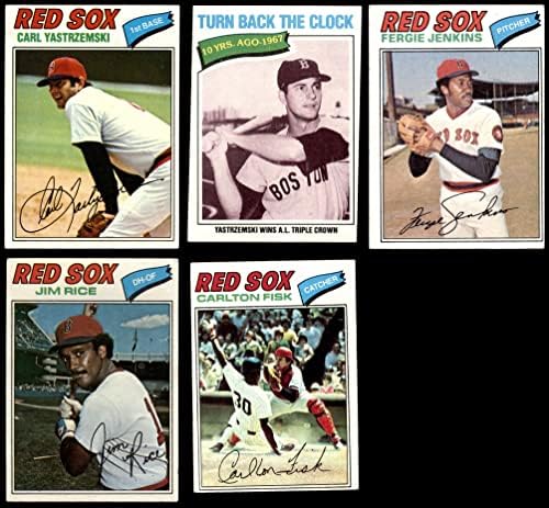 1977 Сет екип Топпс на Бостън Ред Сокс, Бостън Ред Сокс (сет) VG+ Ред Сокс