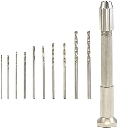 Прецизна Ръчни Бормашини QWORK, Ръчни Бормашини и Менгеме (0,8-2,0 mm), Миниатюрни Въртящи се Инструменти за Метал, Дърво, Ръчно изработени
