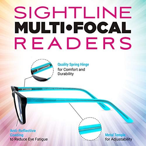 Многофокусные очила за четене Sightline 6007 с прогресивно капацитет - Ацетатная дограма за по-високо качество -Лещи с AR покритие -Средна