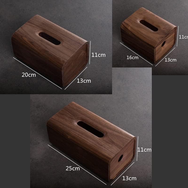 Кутия за салфетки от черен орех дъб в стил KOOL Апанезе, Правоъгълна кутия за съхранение на салфетки от масивна дървесина, Домашен