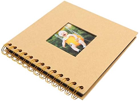 NUOBESTY Селски Сватбена Книга за Гости Жълто Детски Фотоалбум Регистър На Паметта на Албум за Изрезки от 6 Инча Колекционер на Снимки,