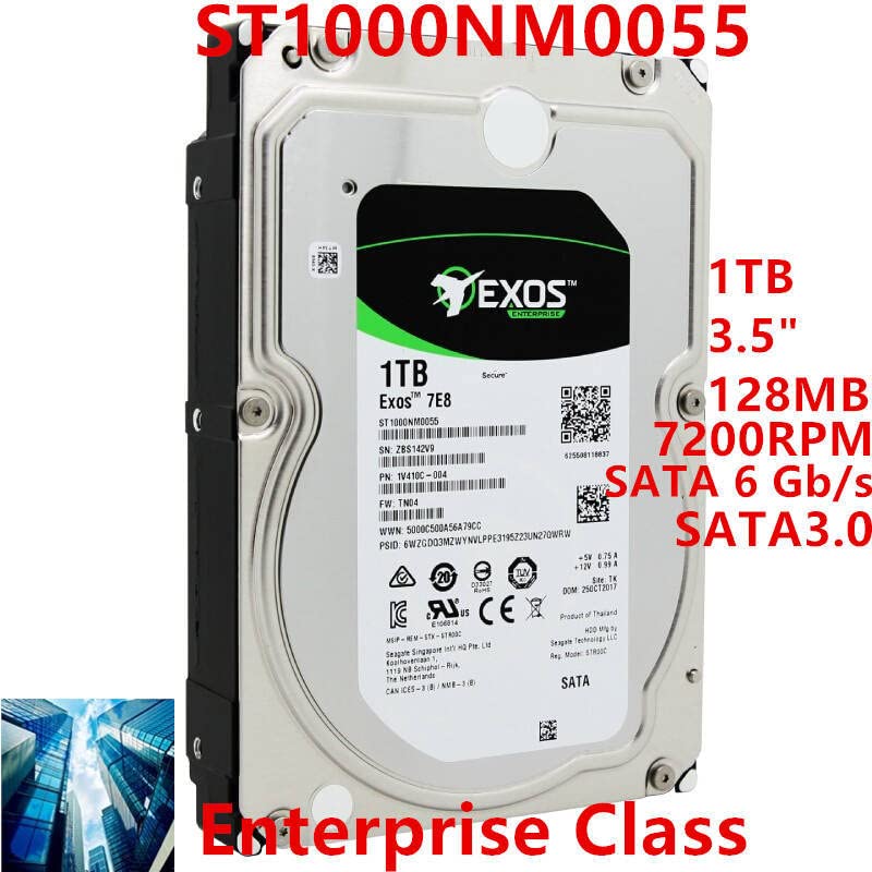 Твърдият диск е 1 TB 3,5 SATA 6 Gb/сек. 128 MB 7200 об/мин за Вътрешен твърд диск на твърдия диск от корпоративен клас за ST1000NM0055