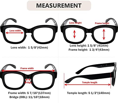Eyekepper Спестете 10% на 4 опаковки очила за четене голям размер за жени и 4 опаковки женски ридеров голям размер с квадратна