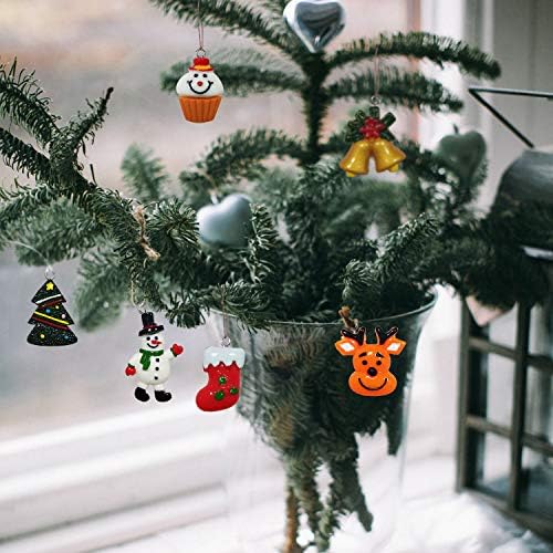 30шт Мини-Коледна Украса за Мини-дърво коледна Украса Малки Коледни Орнаменти Миниатюри от Смола Diy Коледен Декор