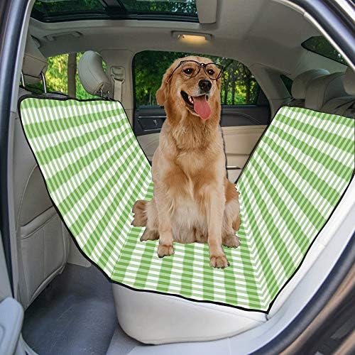 Калъф за седалка кучета ENEVOTX, Обичай, Зелен Дизайн, Реколта Калъфи за столчета за автомобил с Естествена Печат за Кучета, Водоустойчива