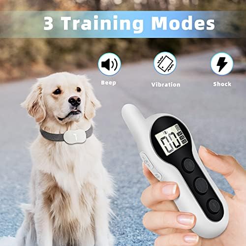 Ударни нашийник за кучета FUNGORGT, Тренировъчен Нашийник за средни, Големи и малки Кучета Акумулаторна тренировъчен нашийник
