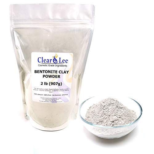 Козметична пудра на прах от глина, бентонит ClearLee - Натурална пудра на прах - чудесно за детоксикация на кожата, подмладяване
