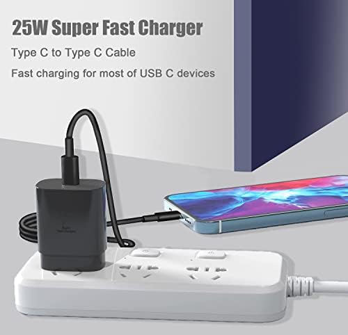 Супер Бързо Зарядно устройство Type C 2 опаковки 25 W USB C на Супер Бързо Зареждане на Монтиране на Зарядно устройство за