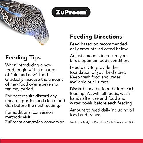 ZuPreem Smart избира храна за малки птици с тегло 2 кг - ежедневно хранене на папагали, вълнообразни попугайчиков, попугайчат