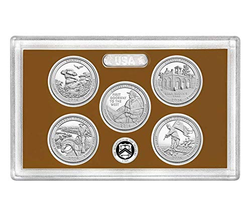 S America the Beautiful Quarters Proof Set - 5 монети - Изключителни монета - Доказателство за СКЪПОЦЕННИ камъни - Без кутия