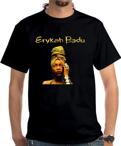 Jancoummun Мъжки Тениски, Erykah Badu Модна Тениска Черен Цвят