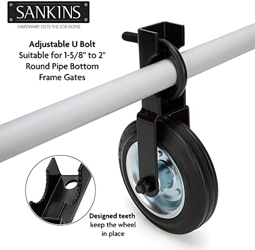 Помощно колело за врата SANKINS за подкрепа на метални люлка врати с рамки от 1-5 / 8 до 2, Носещ колело за 6 порта , предотвращающее плъзгане