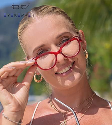Eyekepper, 4 опаковки мультифокальных очила за четене, блокиране на синя светлина, прогресивно многофокусные ридеры котешко