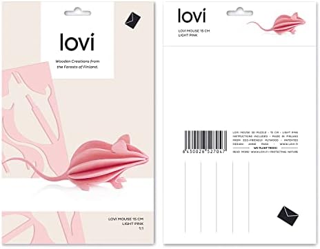Пощенска картичка с орнаменти Lovi WMYL Дърво, 6,5 инча (16,5 см), Топло Жълто, Бреза, се Изисква сглобяване, Направено във Финландия [2022]