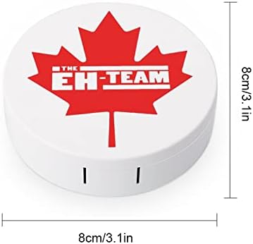 Канадски Кленов Лист Eh Team през Цялата Калъф За Комплект Контактни Лещи Кутия За Съхранение с Огледален Принтом