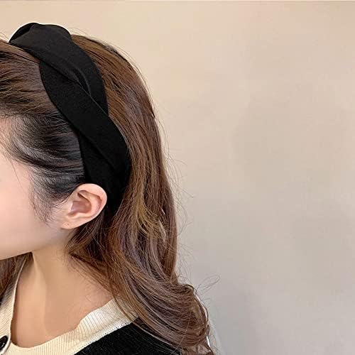 CHDHALTD Френска превръзка на главата в ретро стил, изискан мил женски прическа в корейски стил за момичета, превръзка на главата за измиване