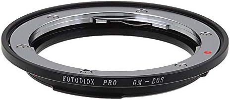 Адаптер за закрепване на обектива Fotodiox Pro е Съвместима с 35-мм, огледален обектив Olympus Zuiko (OM) към корпуса на фотоапарата Canon EOS (EF, EF-S), на стена с D/SLR - с чип за потвържден?