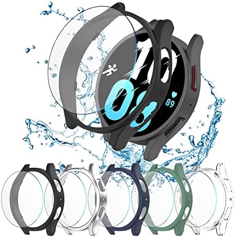 [5 + 5 опаковки] Съвместимост за Samsung Galaxy Watch 5 и Galaxy Watch 4 44 мм Защитен калъф за екрана, матово калъф-броня за