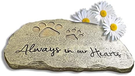 Мемориален камък домашен любимец Лили с выгравированной надпис Винаги в нашите сърца, градина надгробный знак, Стъпало или монтиран на стената