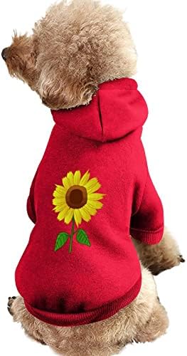 Графика на Слънчогледа Дрехи за Кучета Зимни Блузи за Домашни Любимци Меки и Топли Блузи за Малки до Средни Кучета