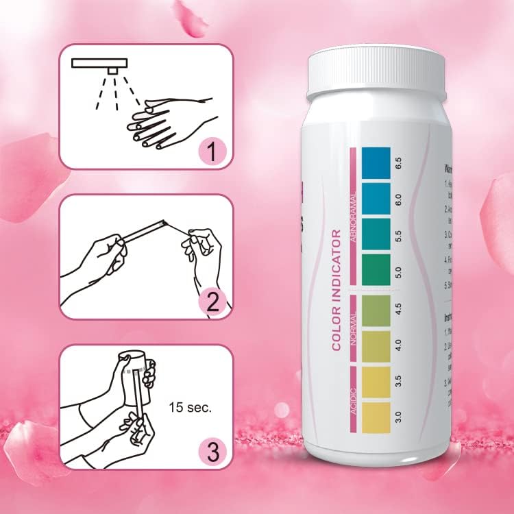 Ovovo (50 Бара) Тест-ленти за здравето на вагината, които Контролират Интимно Здраве на женската вагина, Тест за баланс на pH на влагалището