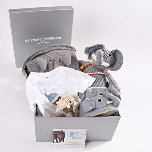 Подарък кутия един слон теле за момче (3-6 месеца)
