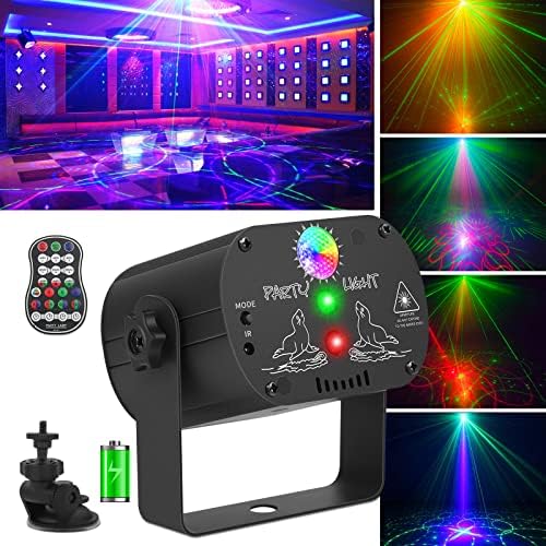 U King DJ Disco Party Светлини 3 Обектив RGB Сценичното Осветление Стробоскоп с Дистанционно управление и Активиране на Звука за