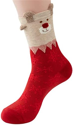 Подкрепете с вашите местни Топли Коледни Модни Ветроупорен Чорапи със Средна дължина, с принтом, Дълги Поддържащи Чорапи за Жените, Компресия