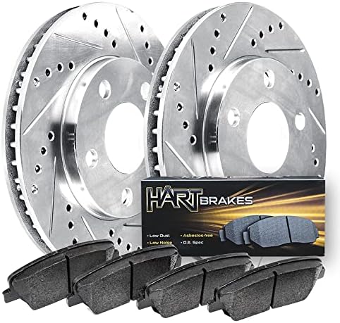 Комплект предните спирачки и ротори Hart Brakes |размерът на Предните Спирачни накладки| Спирачни Ротори и подложки| Керамични Спирачни