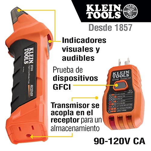 Klein Tools 69149P Електрически Тестов комплект с Дигитален мултицет, не са и Търсач на автоматичен прекъсвач ac ET310, Електрически Тестер