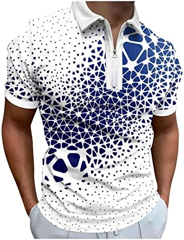 2023 Нов Мъжки Плакат С 3D Дигитален Печат, Празнична Плажна Риза с Ревера на Цип и Къс Ръкав, Тениска Свободно Намаляване на