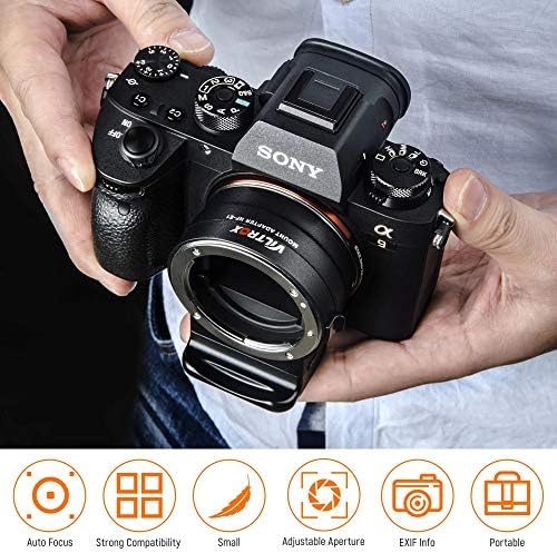 Преходни Пръстен за закрепване на обектива VILTROX NF-E1 с автофокус за обектив Nikon F Mount към камерата Sony E-Mount