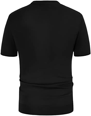 Мъжки t-shirt-Пуловер райе GRACE VANKO, Ежедневни Трикотажная Контрастная Тениска с кръгло деколте и къс ръкав