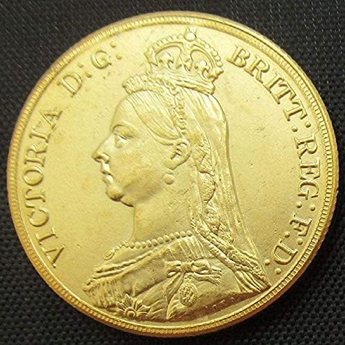 Британски £ 5 1887 г. Чуждестранните Копия Златни Възпоменателни монети
